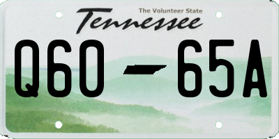 TN license plate Q6065A
