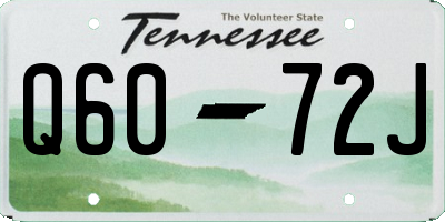 TN license plate Q6072J