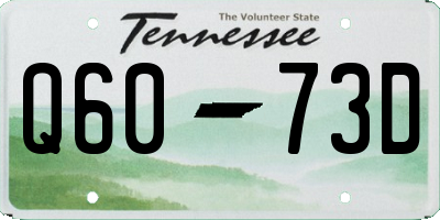 TN license plate Q6073D
