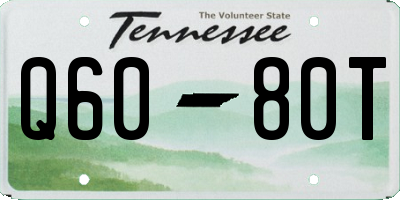 TN license plate Q6080T