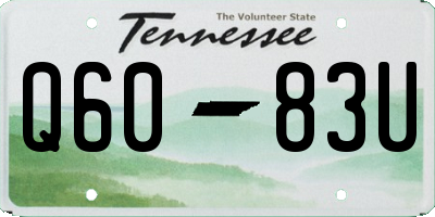 TN license plate Q6083U
