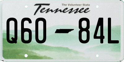 TN license plate Q6084L