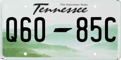 TN license plate Q6085C