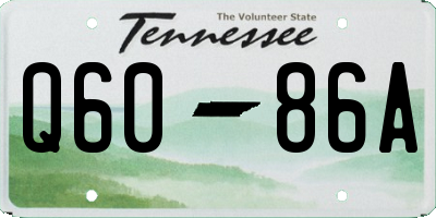 TN license plate Q6086A