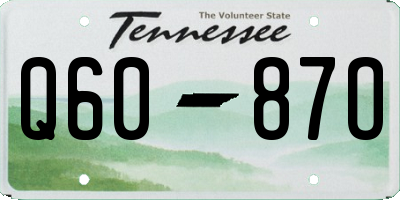TN license plate Q6087O