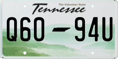 TN license plate Q6094U