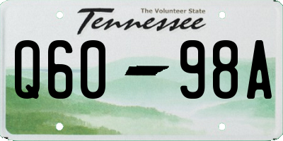 TN license plate Q6098A