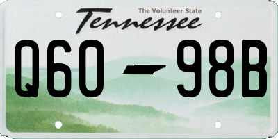 TN license plate Q6098B