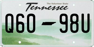 TN license plate Q6098U