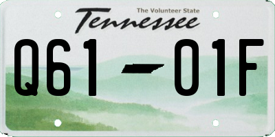 TN license plate Q6101F