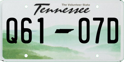 TN license plate Q6107D