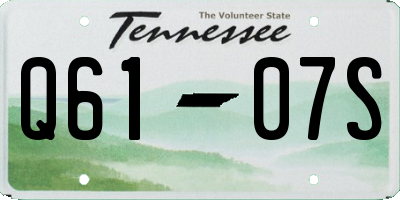 TN license plate Q6107S
