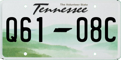 TN license plate Q6108C