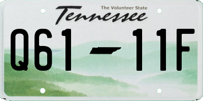 TN license plate Q6111F