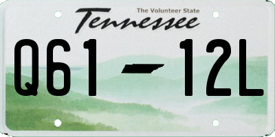 TN license plate Q6112L