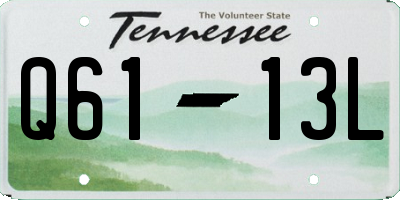 TN license plate Q6113L