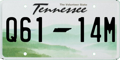 TN license plate Q6114M