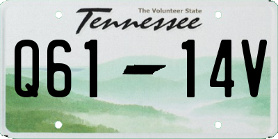 TN license plate Q6114V