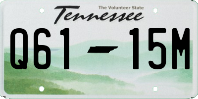 TN license plate Q6115M