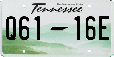 TN license plate Q6116E