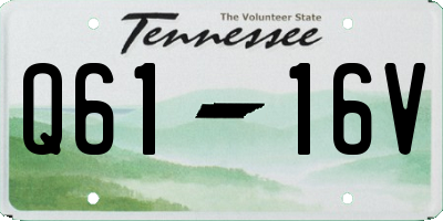 TN license plate Q6116V