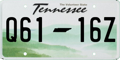 TN license plate Q6116Z