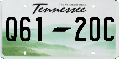 TN license plate Q6120C