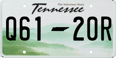 TN license plate Q6120R