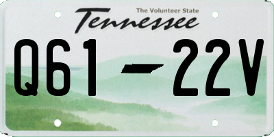 TN license plate Q6122V