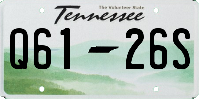 TN license plate Q6126S