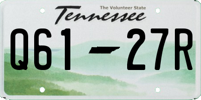 TN license plate Q6127R
