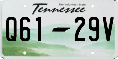 TN license plate Q6129V