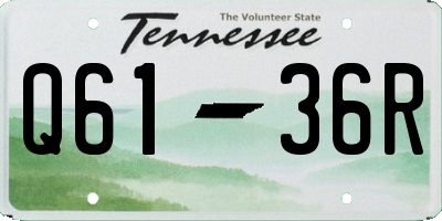 TN license plate Q6136R