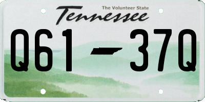 TN license plate Q6137Q