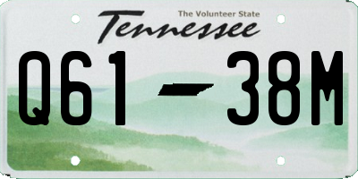 TN license plate Q6138M