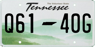 TN license plate Q6140G