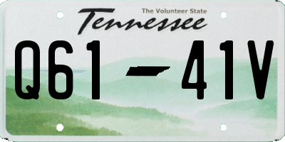 TN license plate Q6141V