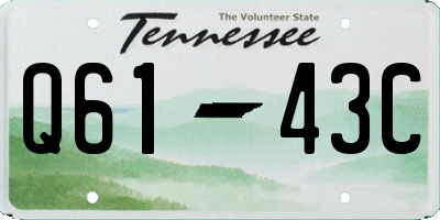 TN license plate Q6143C