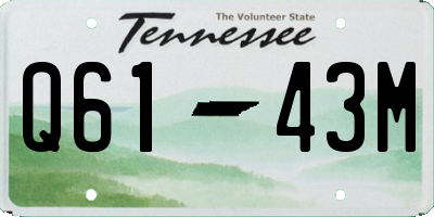 TN license plate Q6143M