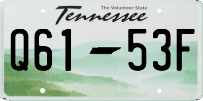TN license plate Q6153F