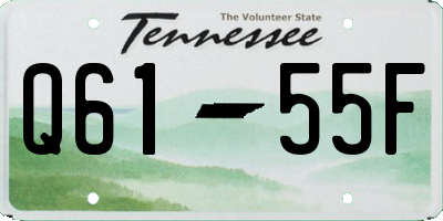 TN license plate Q6155F
