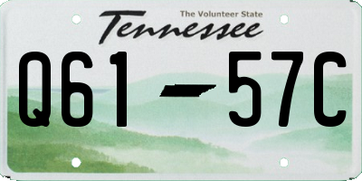 TN license plate Q6157C