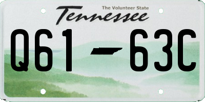 TN license plate Q6163C