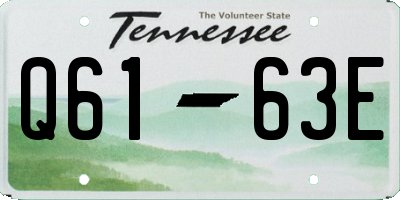TN license plate Q6163E