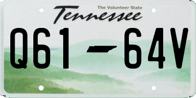 TN license plate Q6164V