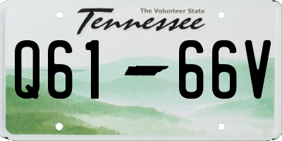 TN license plate Q6166V