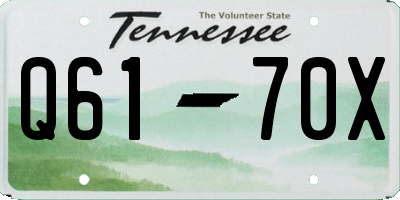 TN license plate Q6170X
