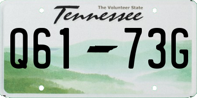 TN license plate Q6173G