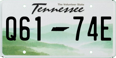TN license plate Q6174E