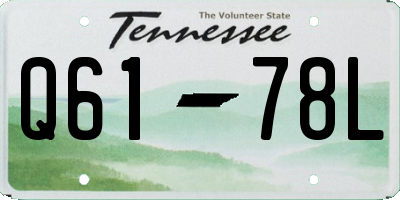 TN license plate Q6178L